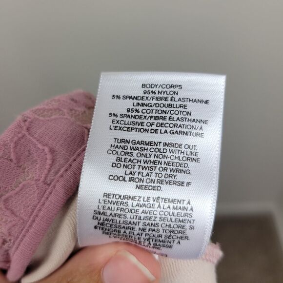 Express Lace Bodysuit. Pink M#011 - Picture 12 of 13